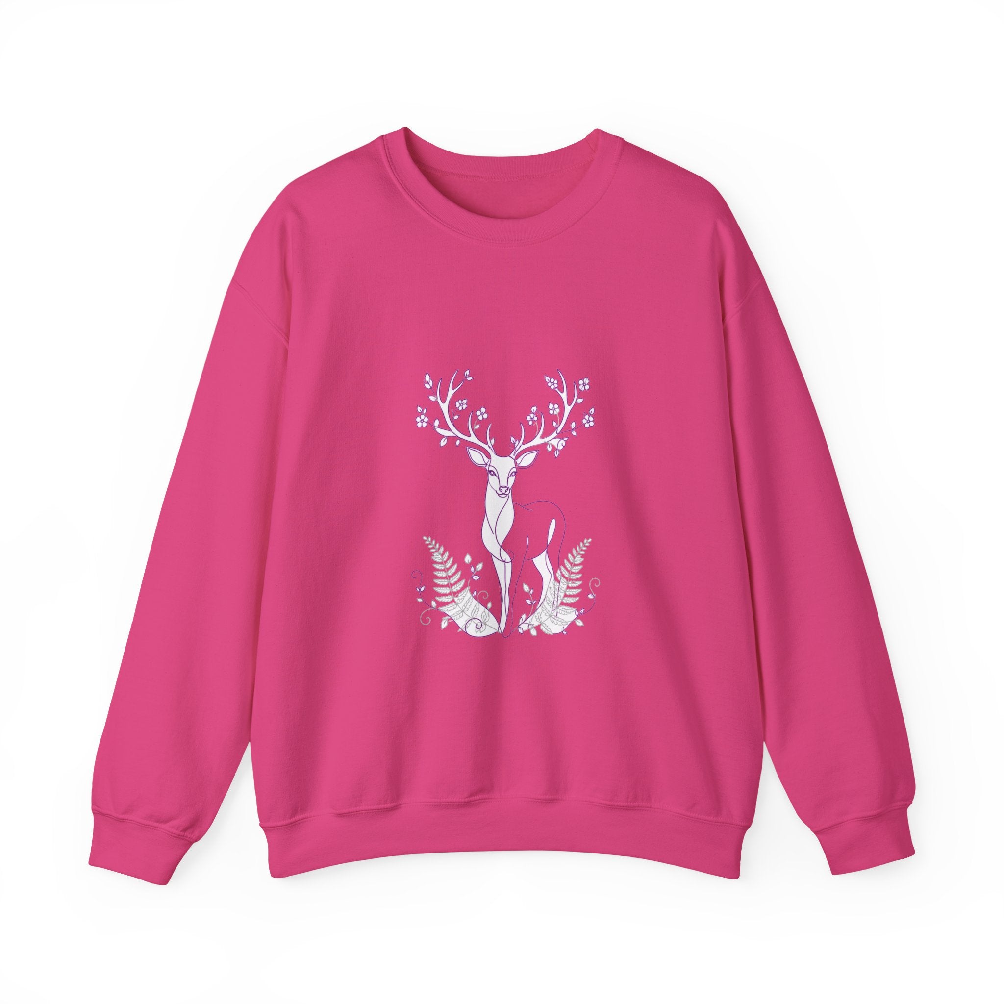 Matching Couple Sweatshirt - Bear & Deer Matching Couple Comfort Colors Crew Minimalist Art His Hers Christmas Gift - Design B