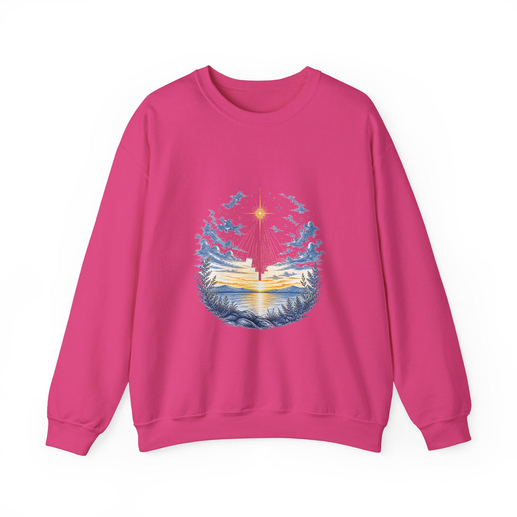 Matching Couple Sweatshirt - Evening & Morning Star Matching Couple Premium Fleece Sweatshirt Hand-Drawn Art His Hers Anniversary Gift - Design A