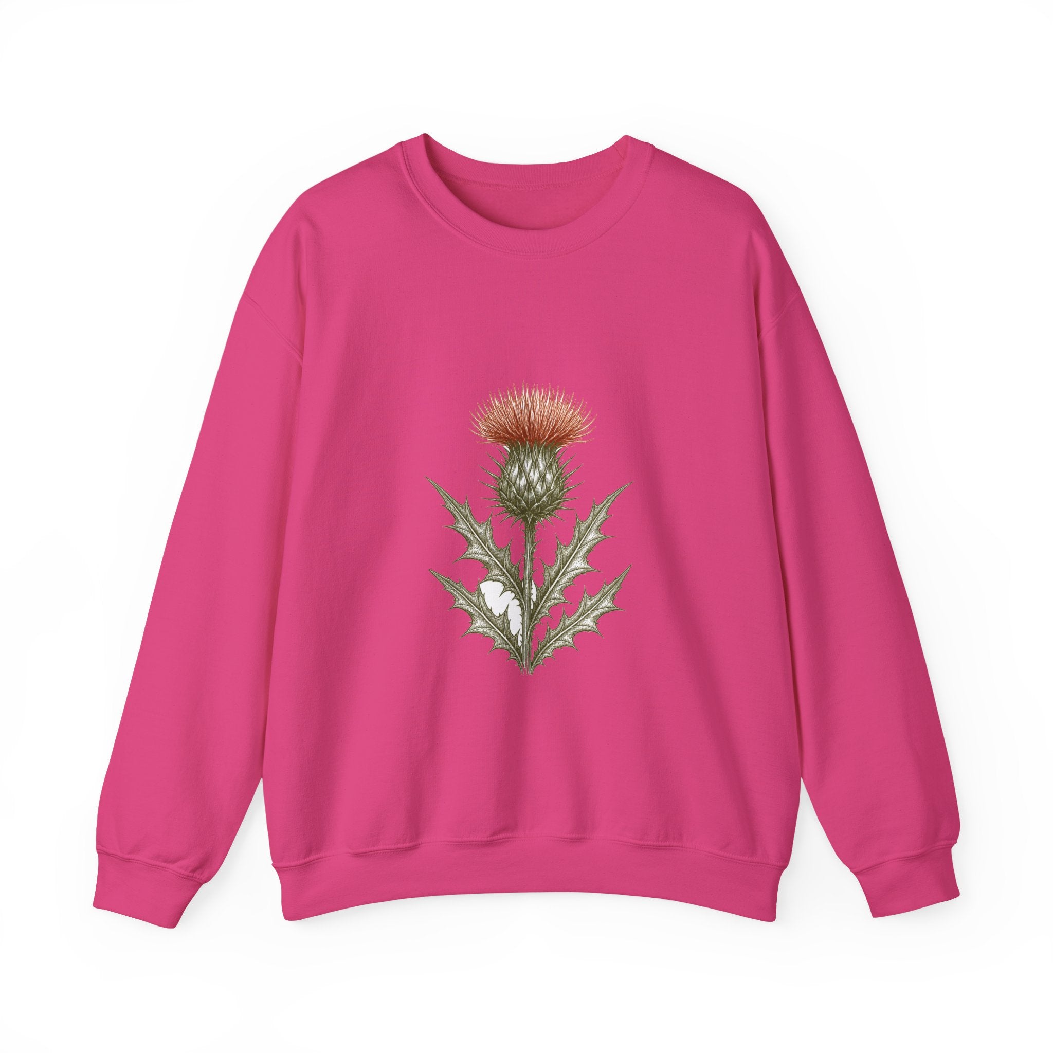 Matching Couple Sweatshirt - Lavender & Thistle Matching Couple Crewneck Sweatshirt Hand-Drawn Art His Hers Best Friend Gift - Design B
