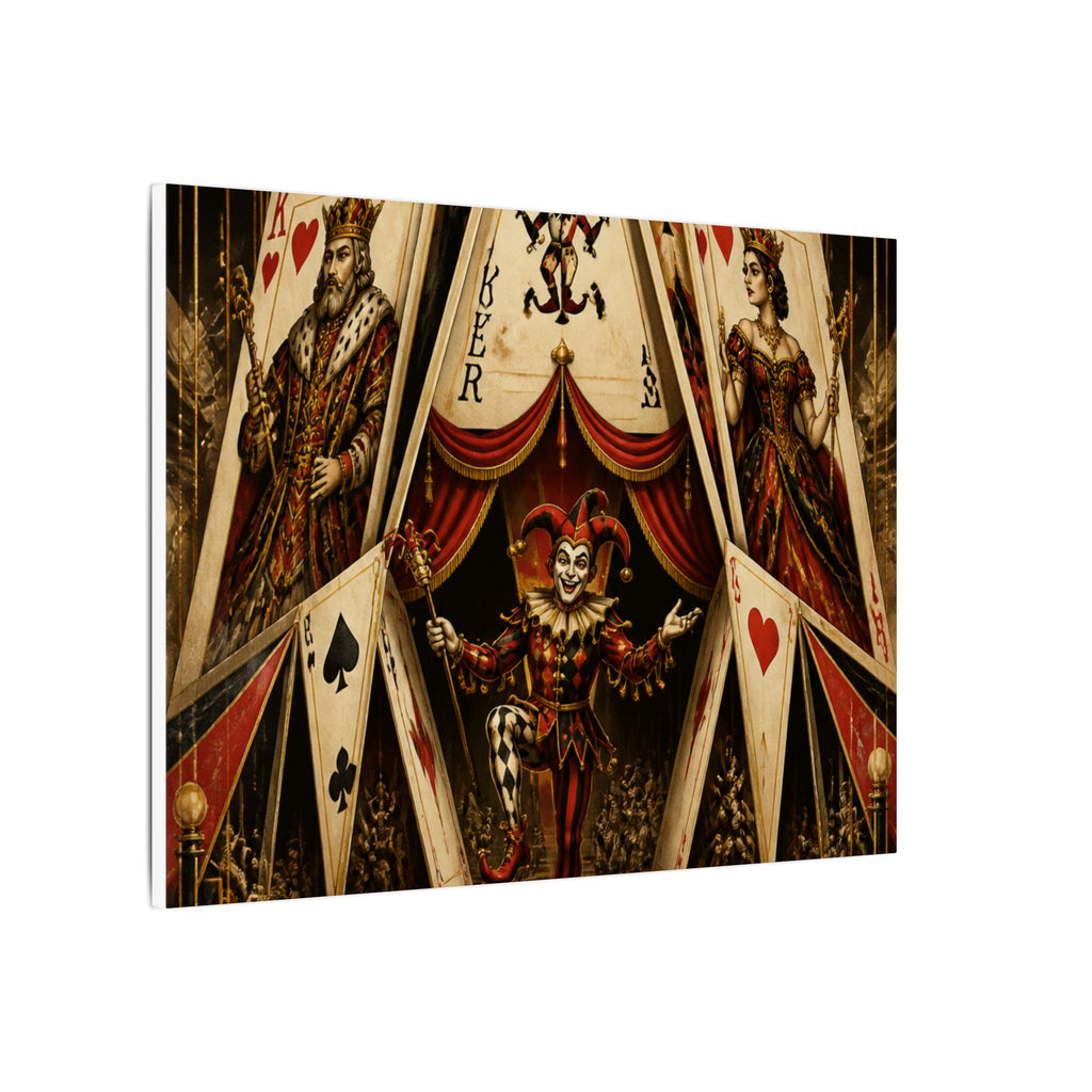 Playing Cards Tent Wall Art Canvas 24×36 Art Deco Bar Area Decor Maximalist Print