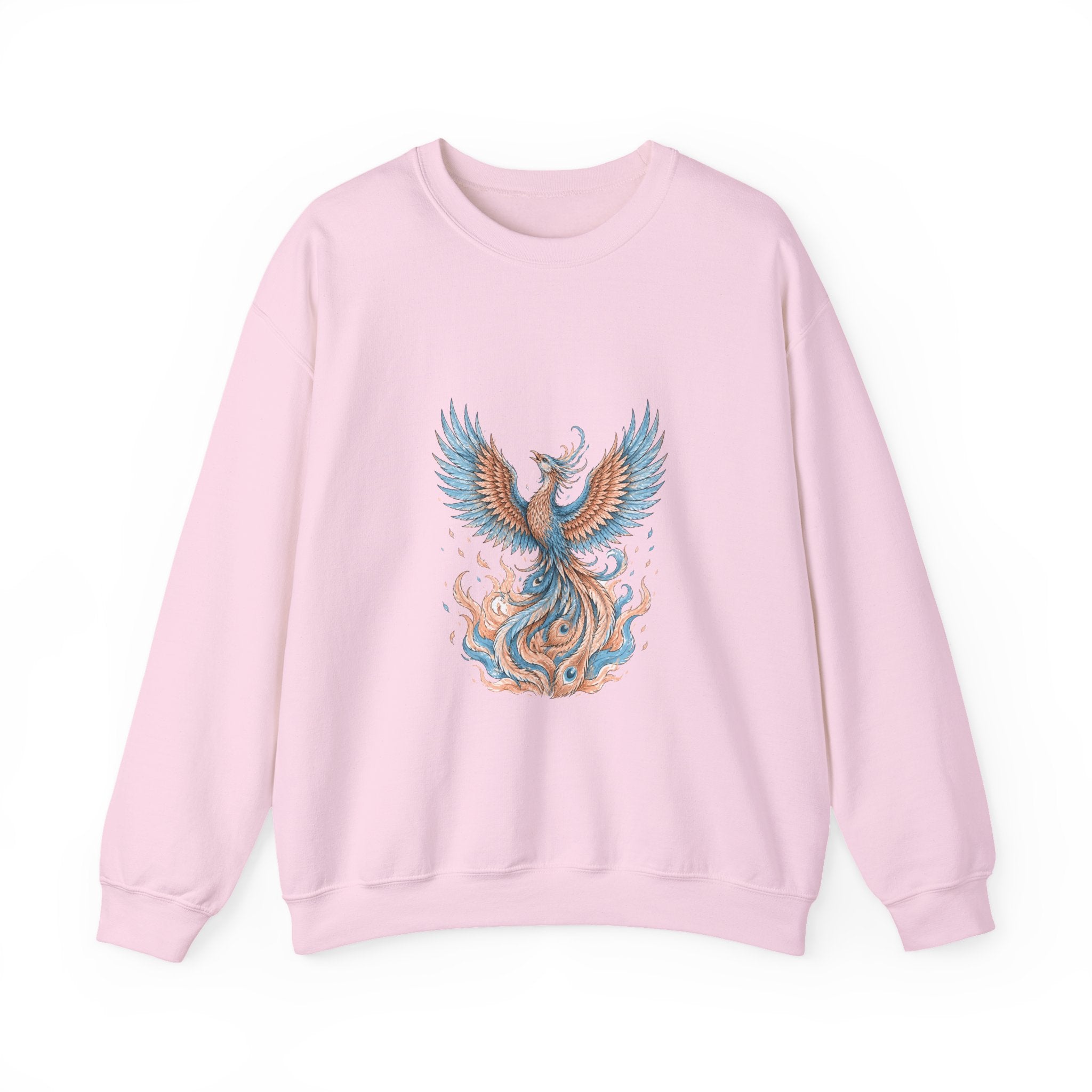 Matching Couple Sweatshirt - Dragon & Phoenix Matching Couple Premium Fleece Sweatshirt Hand-Drawn Art His Hers Anniversary Gift - Design B