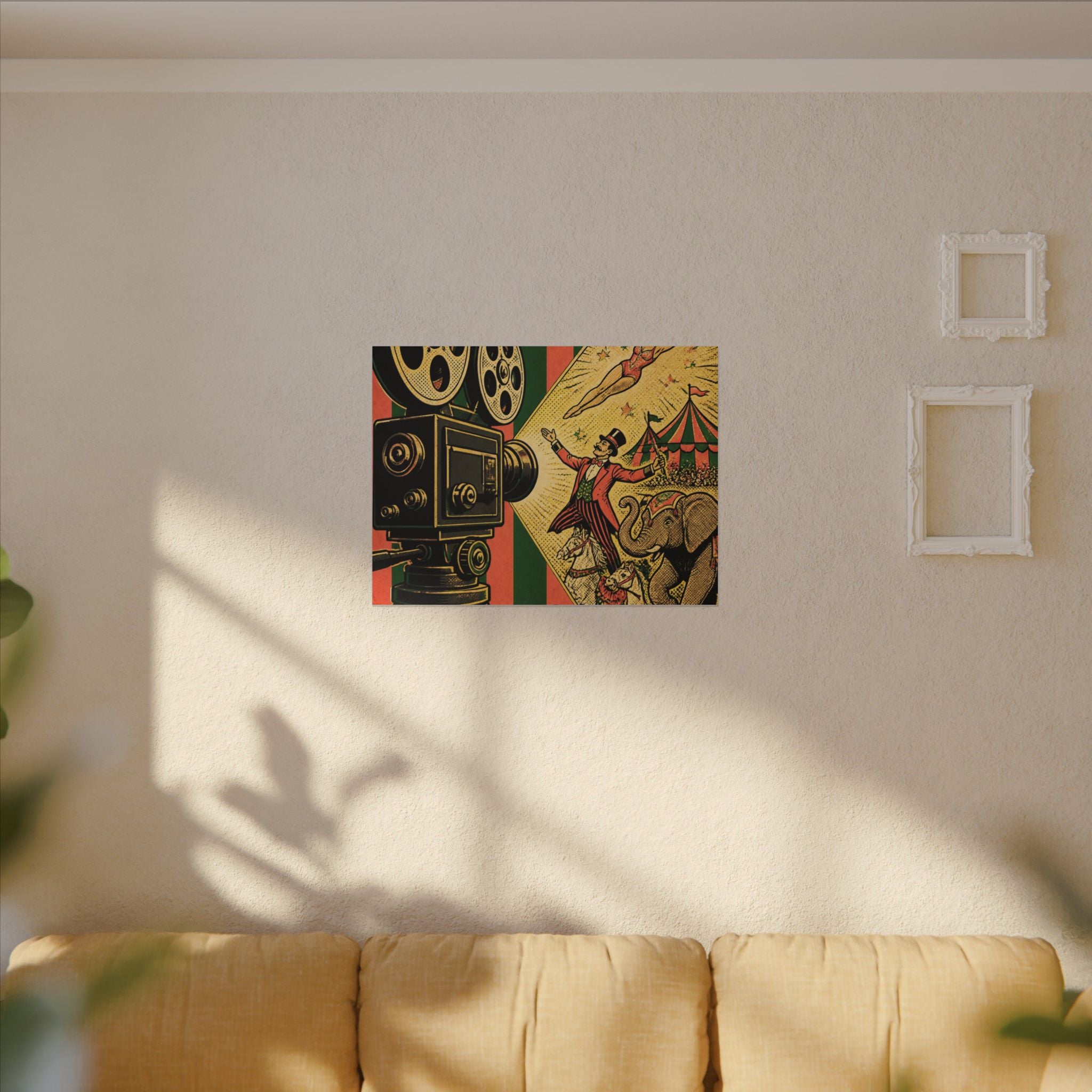 Film Camera Projector Show Wall Art Canvas 16×20 Pop Art Living Room Decor Maximalist Print