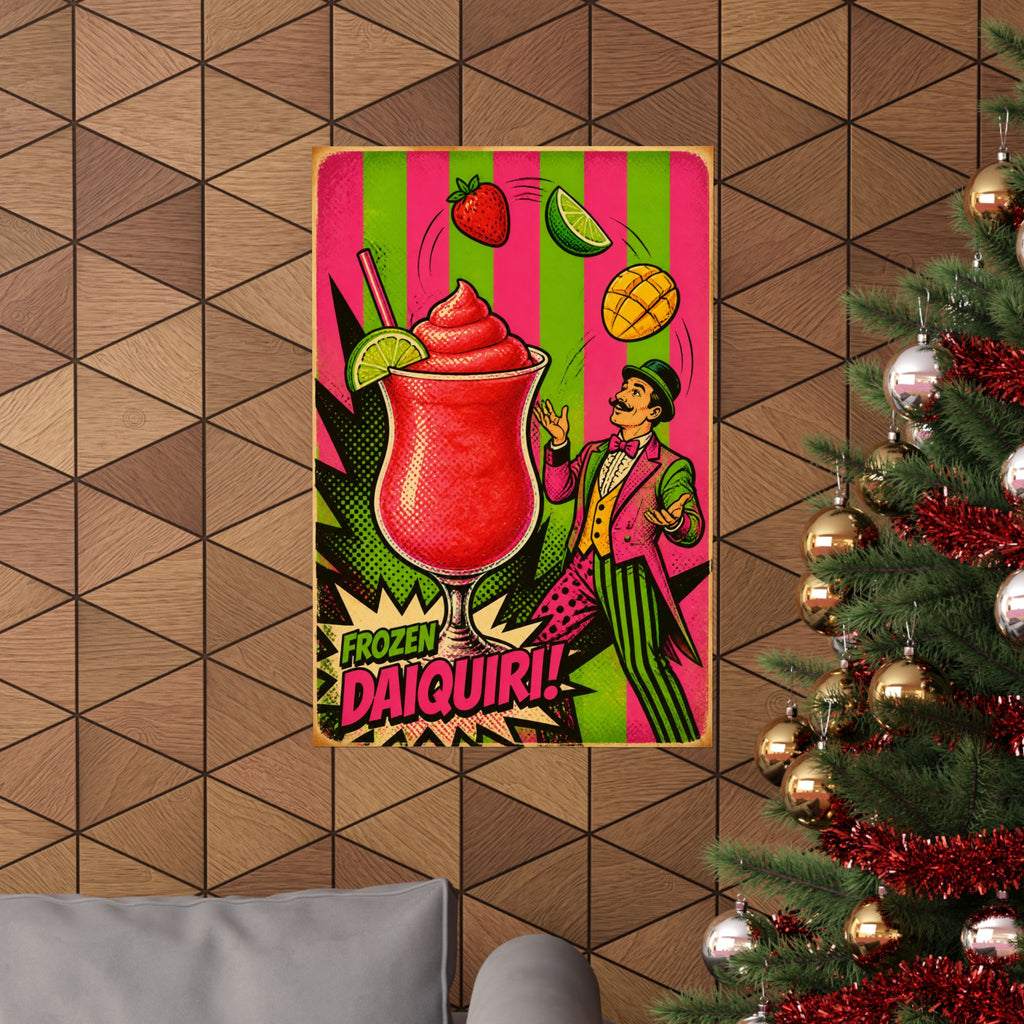 Daiquiri Fruit Juggler Wall Art Poster 18×24 Pop Art Living Room Decor Maximalist Print