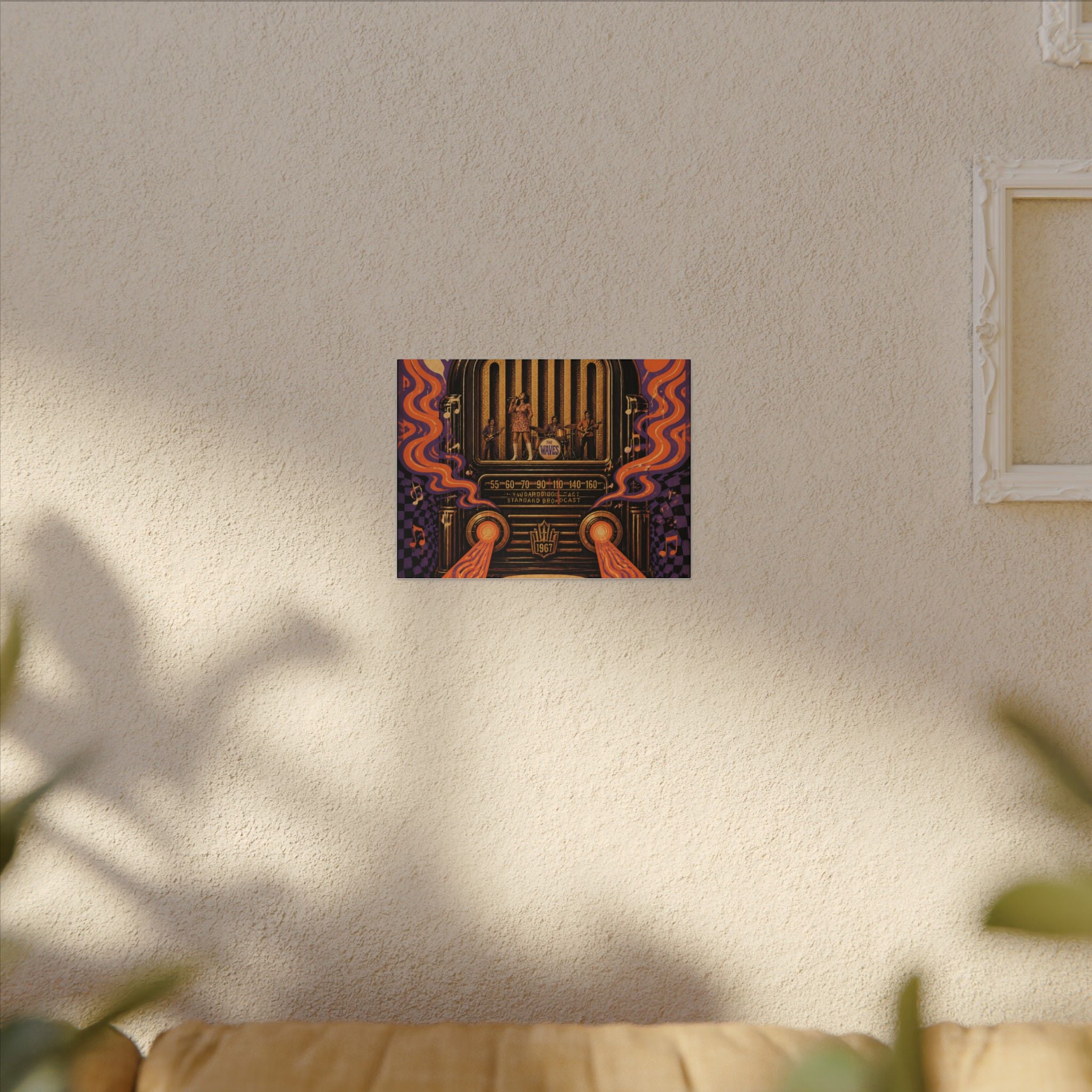 Vintage Radio Stage Wall Art Canvas 16×20 Psychedelic Cafe Decor Maximalist Print