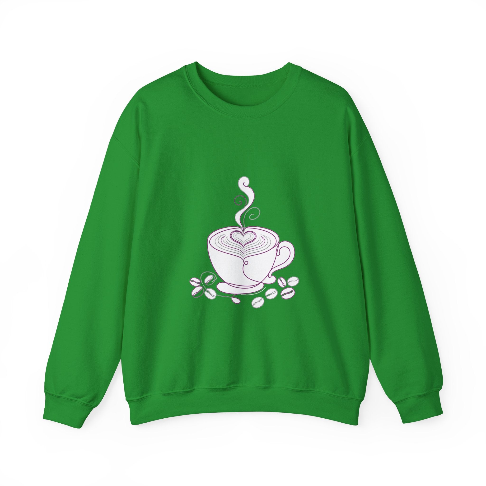Matching Couple Sweatshirt - Coffee & Tea Matching Couple Comfort Colors Crew Minimalist Art His Hers Christmas Gift - Design A