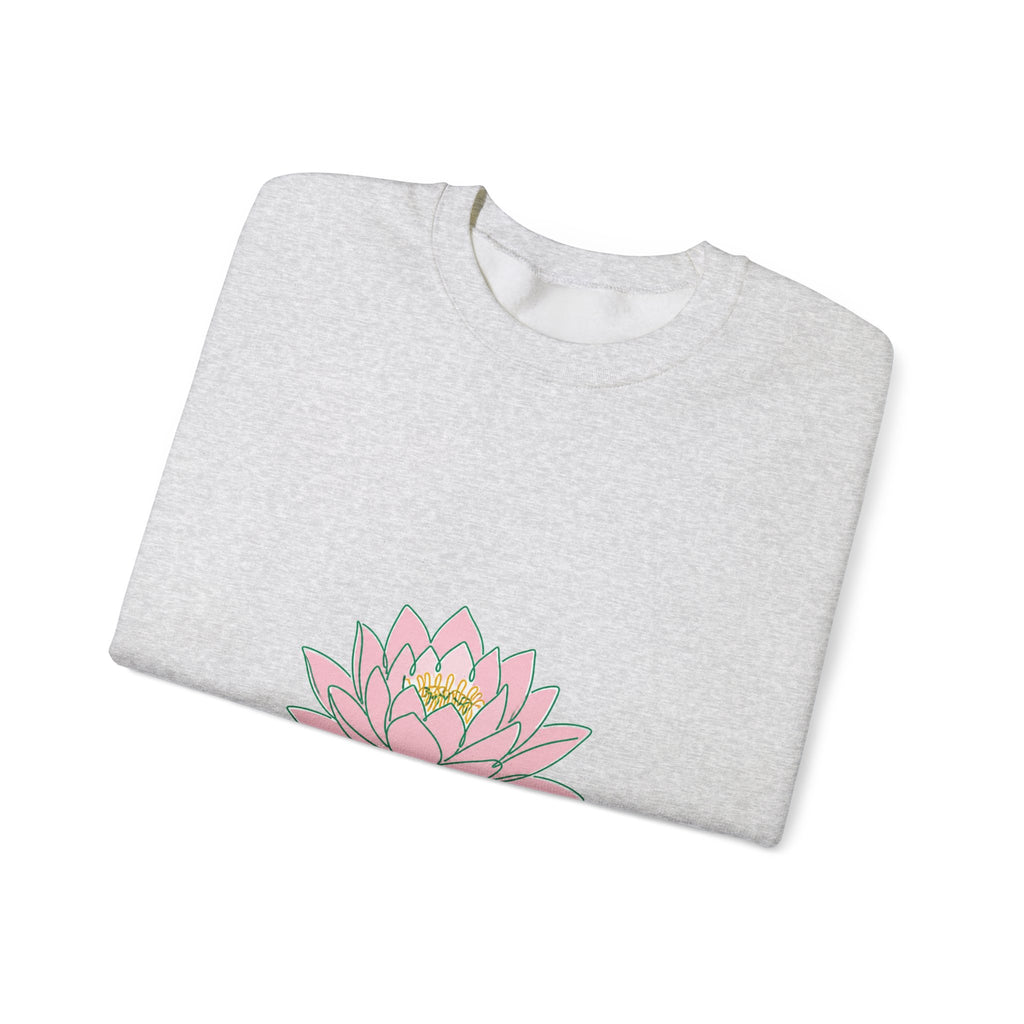 Matching Couple Sweatshirt - Open & Closed Lotus Matching Couple Premium Fleece Sweatshirt Minimalist Art His Hers Christmas Gift - Design A