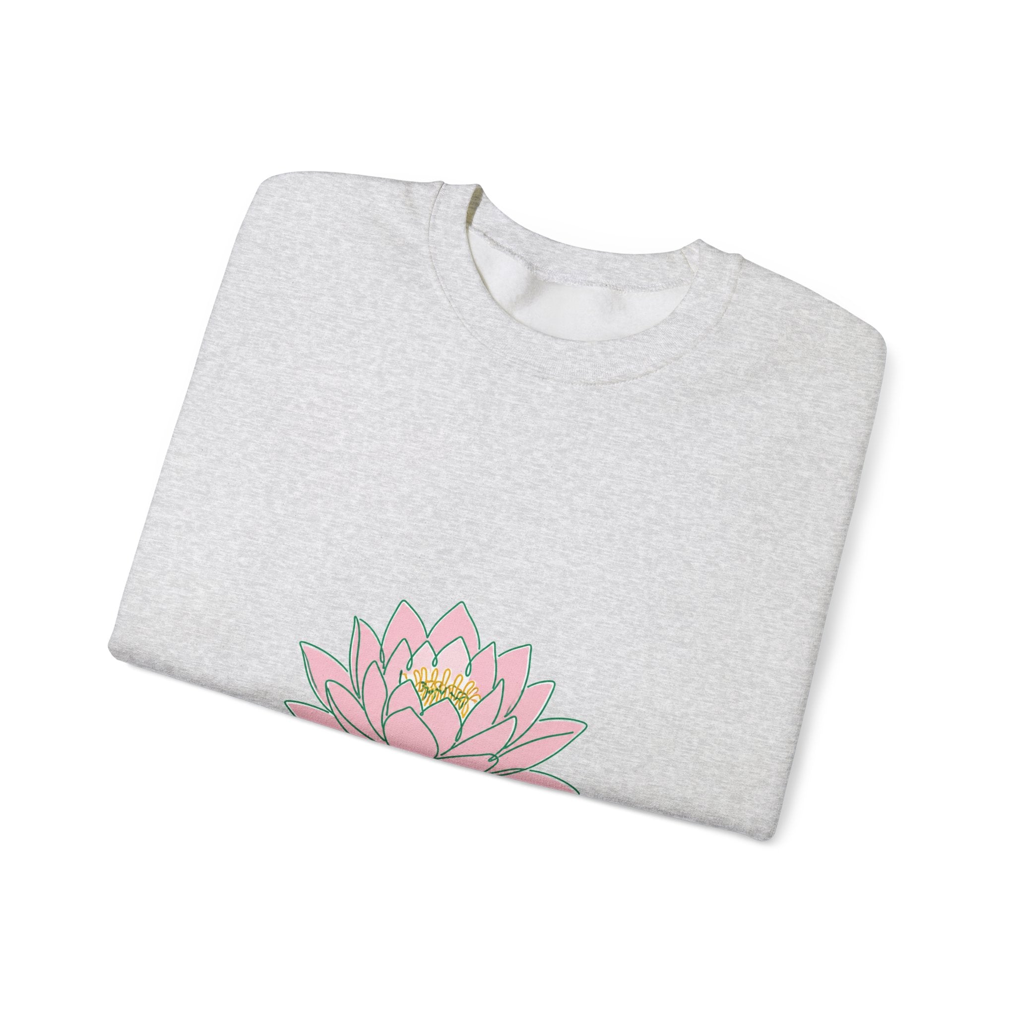Matching Couple Sweatshirt - Open & Closed Lotus Matching Couple Premium Fleece Sweatshirt Minimalist Art His Hers Christmas Gift - Design A