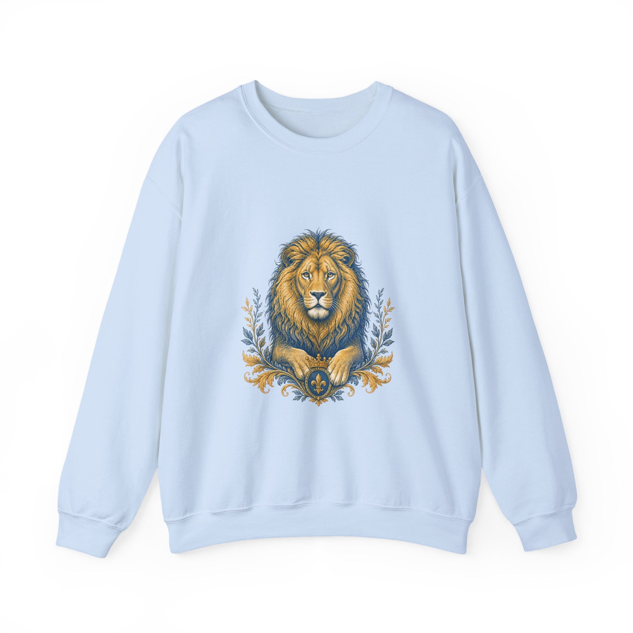 Matching Couple Sweatshirt - Lion & Lamb Matching Couple Comfort Colors Crew Vintage Art His Hers Honeymoon Gift - Design A