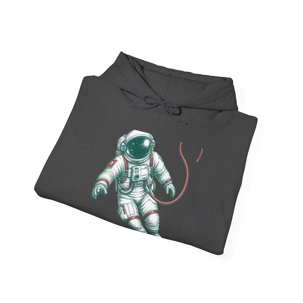 Matching Couple Sweatshirt - Astronaut & Planet Matching Couple Hooded Sweatshirt Hand-Drawn Art His Hers Best Friend Gift - Design A