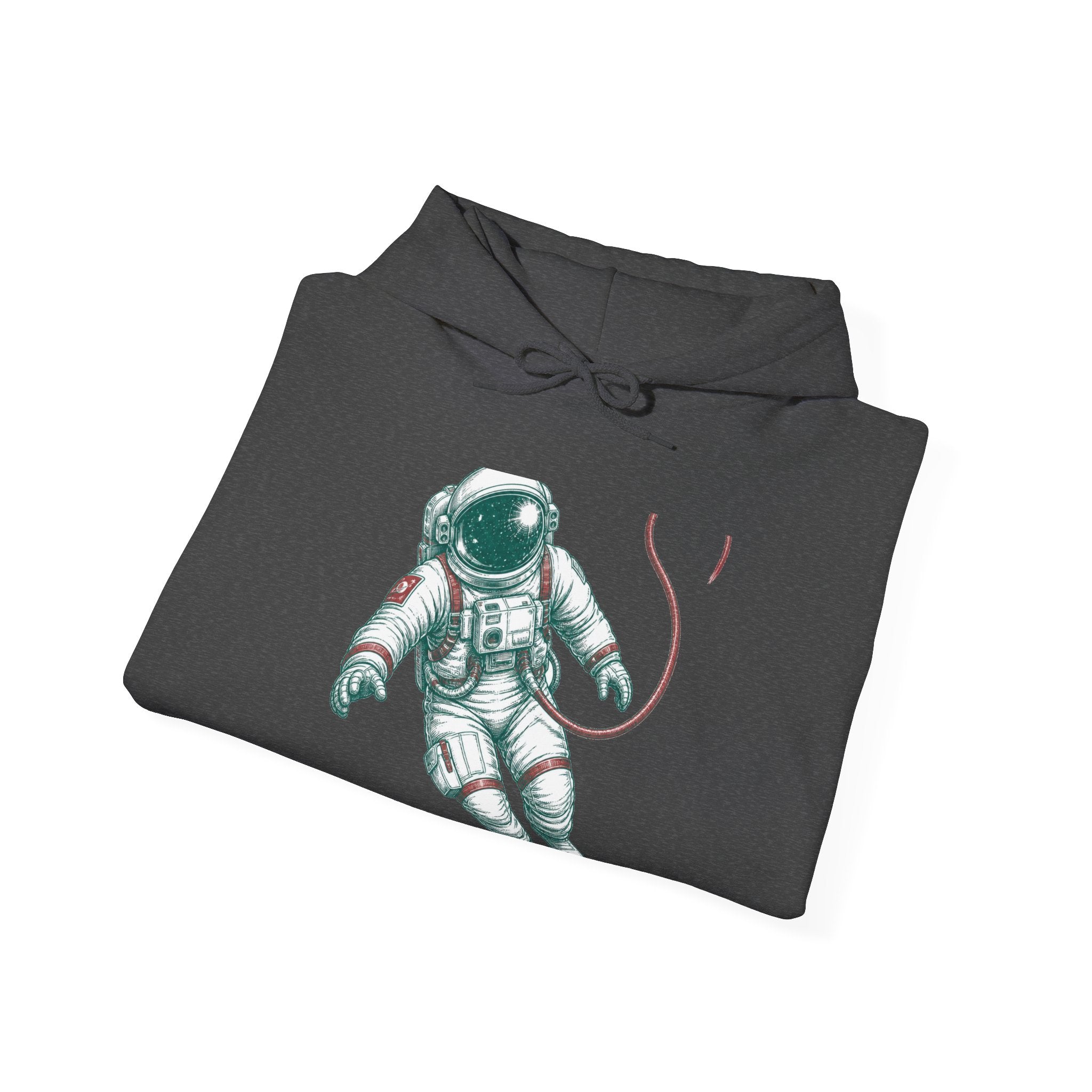 Matching Couple Sweatshirt - Astronaut & Planet Matching Couple Hooded Sweatshirt Hand-Drawn Art His Hers Best Friend Gift - Design A