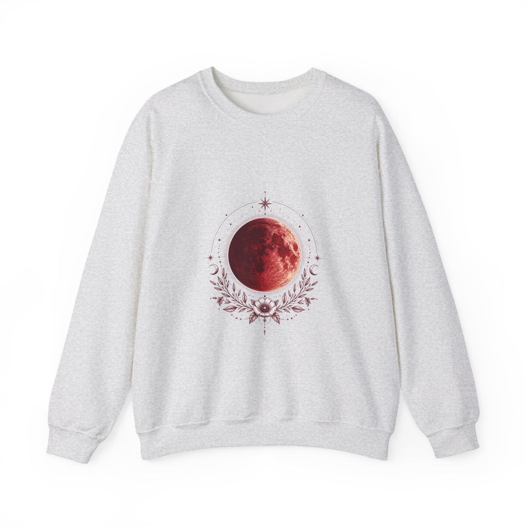 Matching Couple Sweatshirt - Solar & Lunar Eclipse Matching Couple Premium Fleece Sweatshirt Vintage Art His Hers Honeymoon Gift - Design B