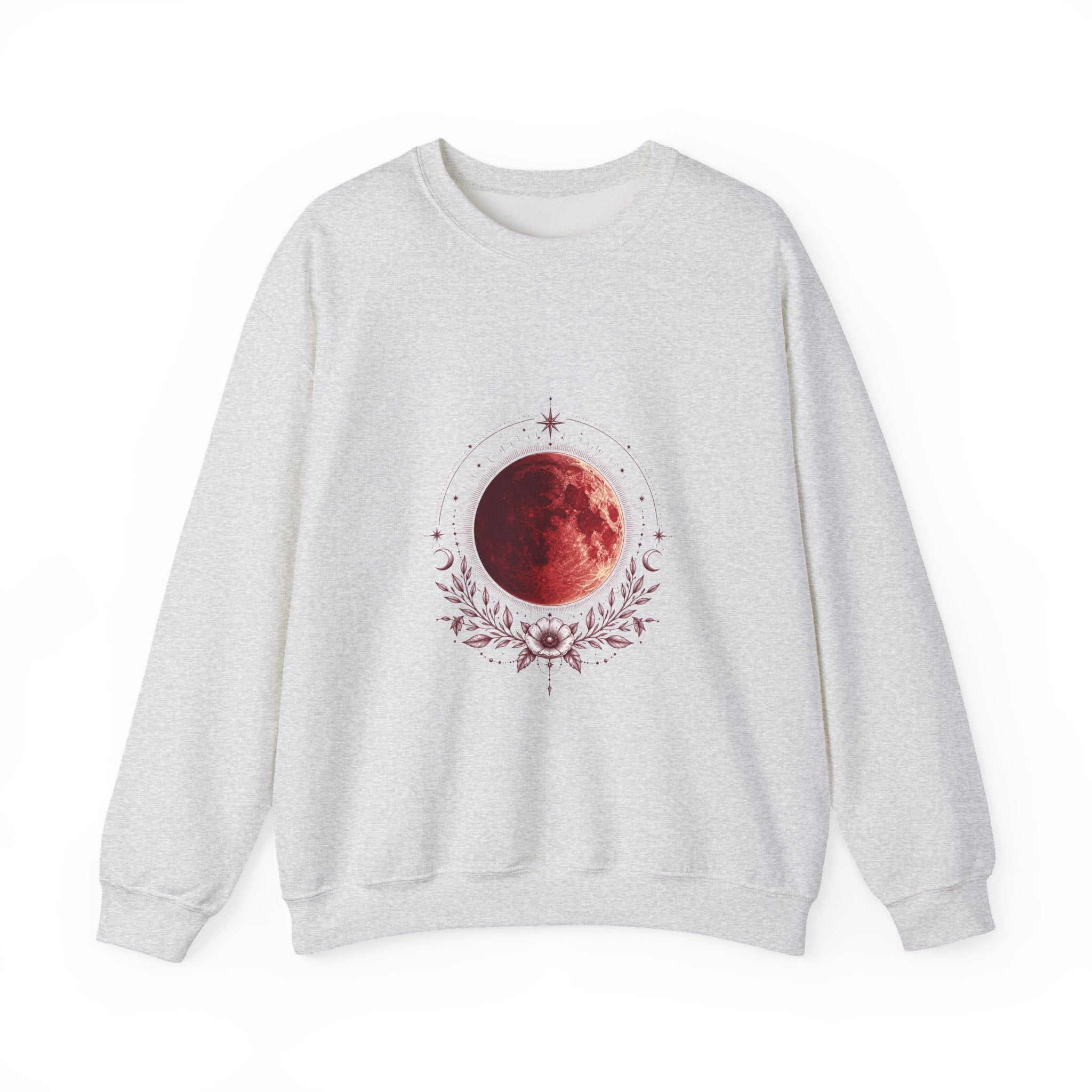 Matching Couple Sweatshirt - Solar & Lunar Eclipse Matching Couple Premium Fleece Sweatshirt Vintage Art His Hers Honeymoon Gift - Design B