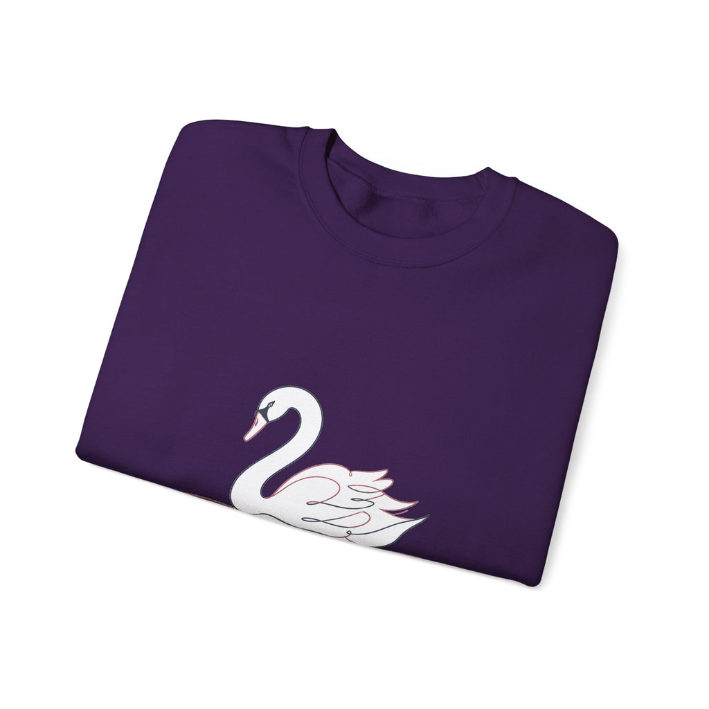 Matching Couple Sweatshirt - Raven & Swan Matching Couple Comfort Colors Crew Minimalist Art His Hers Christmas Gift - Design B