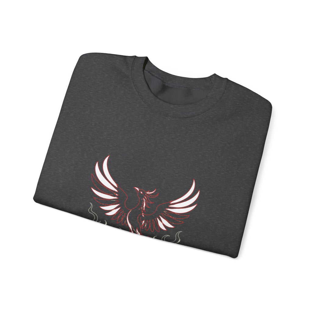 Matching Couple Sweatshirt - Dragon & Phoenix Matching Couple Crewneck Sweatshirt Minimalist Art His Hers Valentine Gift - Design B