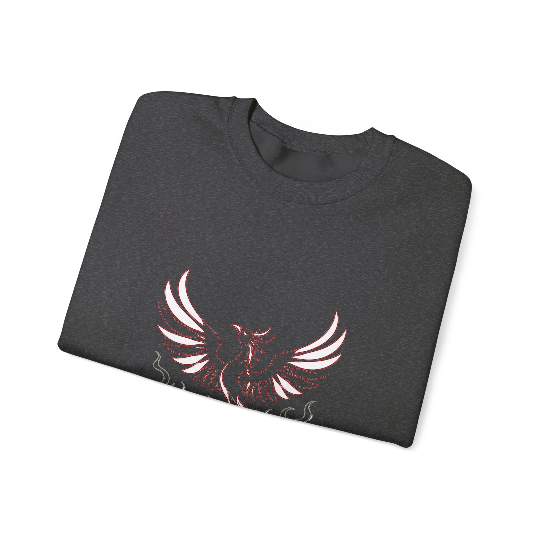 Matching Couple Sweatshirt - Dragon & Phoenix Matching Couple Crewneck Sweatshirt Minimalist Art His Hers Valentine Gift - Design B