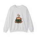 Matching Couple Sweatshirt - Coffee & Tea Matching Couple Crewneck Sweatshirt Geometric Art His Hers Couple Gift - Design A