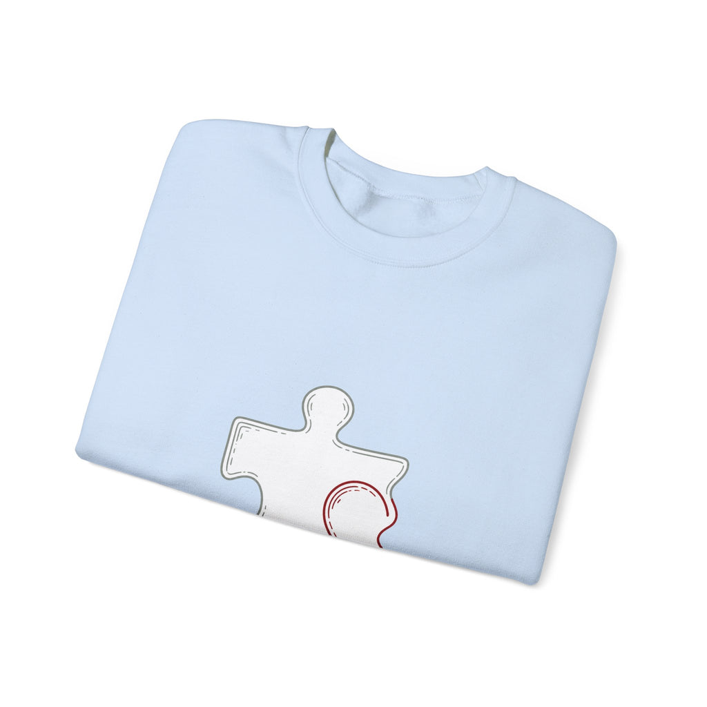 Matching Couple Sweatshirt - Puzzle Pieces Matching Couple Comfort Colors Crew Minimalist Art His Hers Christmas Gift - Design A