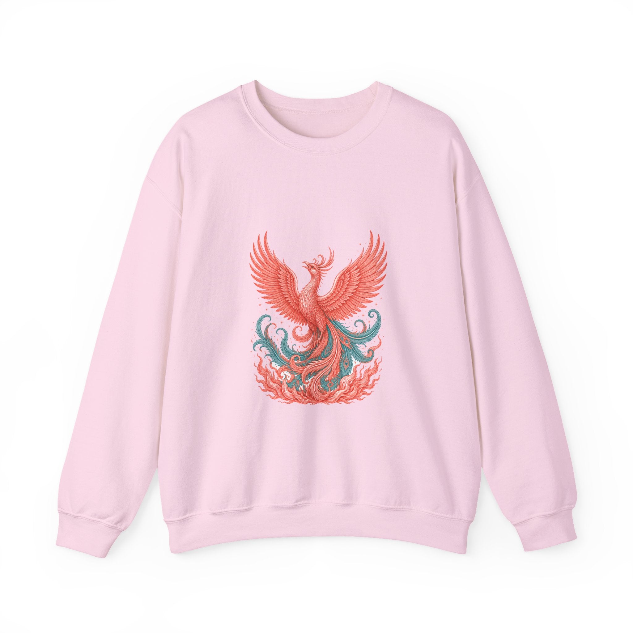 Matching Couple Sweatshirt - Dragon & Phoenix Matching Couple Premium Fleece Sweatshirt Vintage Art His Hers Honeymoon Gift - Design B