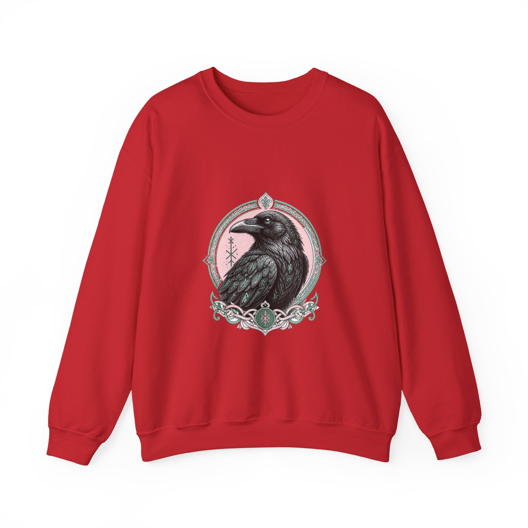Matching Couple Sweatshirt - Huginn & Muninn Matching Couple Crewneck Sweatshirt Hand-Drawn Art His Hers Best Friend Gift - Design A