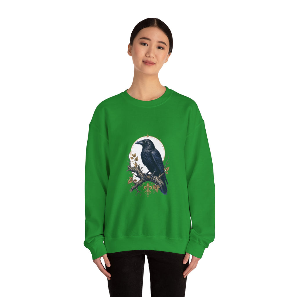 Matching Couple Sweatshirt - Raven & Swan Matching Couple Premium Fleece Sweatshirt Vintage Art His Hers Honeymoon Gift - Design A