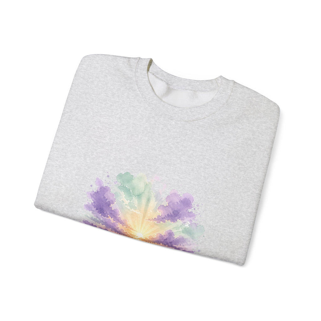 Matching Couple Sweatshirt - Sunrise & Sunset Matching Couple Comfort Colors Crew Watercolor Art His Hers Birthday Gift - Design A