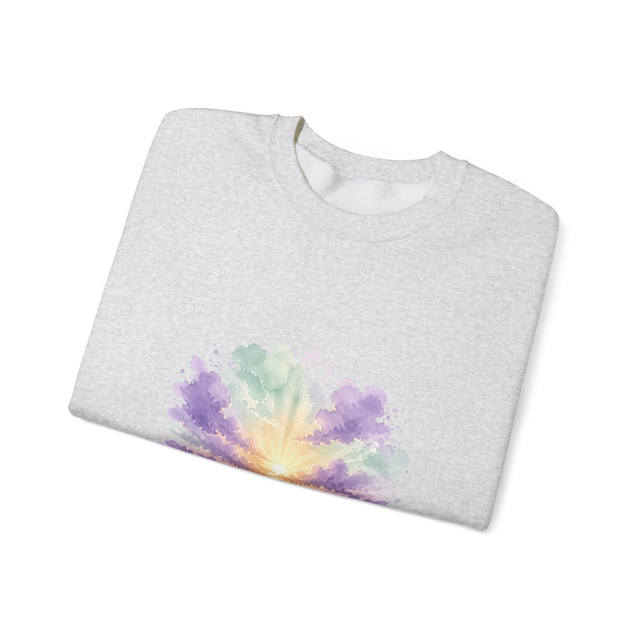 Matching Couple Sweatshirt - Sunrise & Sunset Matching Couple Comfort Colors Crew Watercolor Art His Hers Birthday Gift - Design A