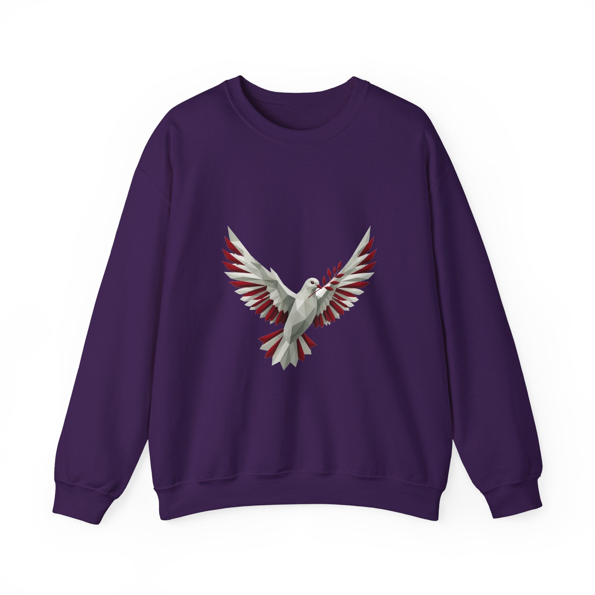 Matching Couple Sweatshirt - Wolf & Dove Matching Couple Premium Fleece Sweatshirt Geometric Art His Hers Love Gift - Design B
