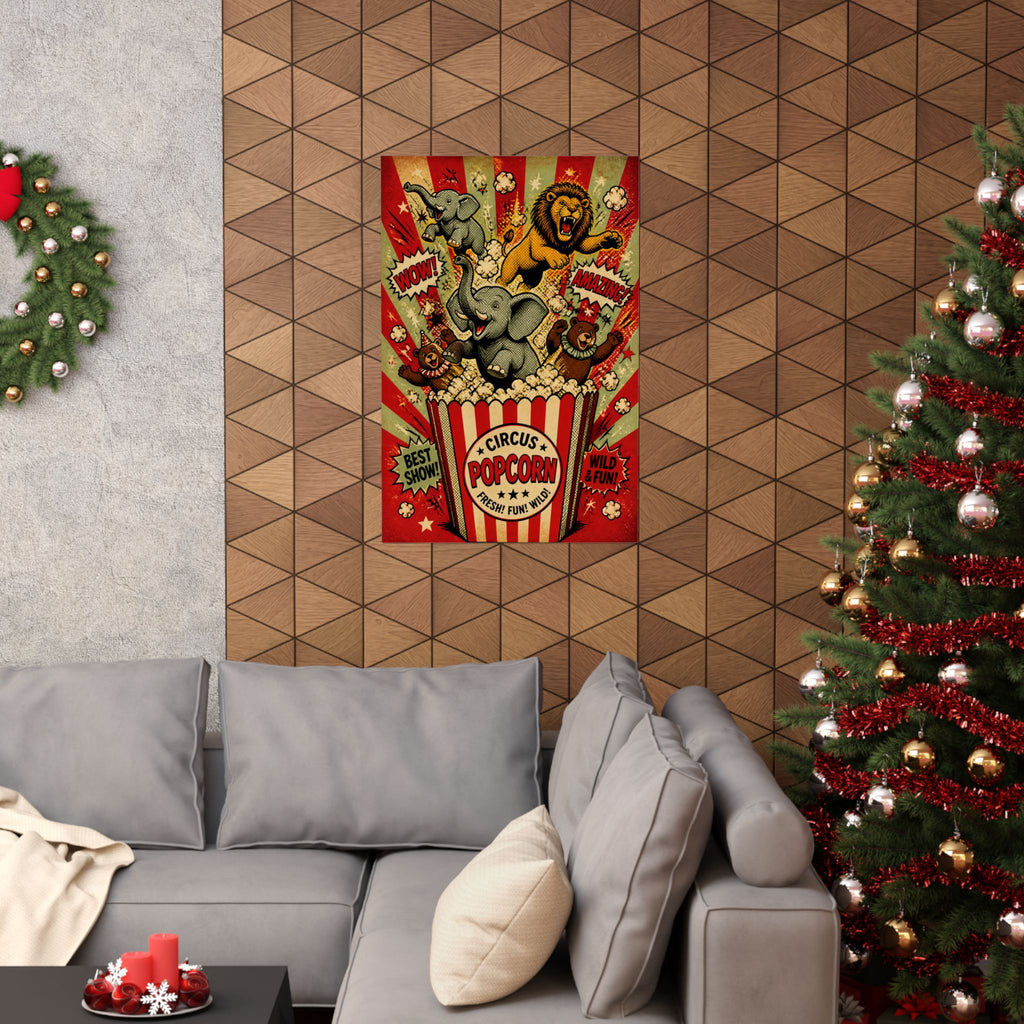 Popcorn Box Animals Wall Art Poster 18×24 Pop Art Living Room Decor Maximalist Print