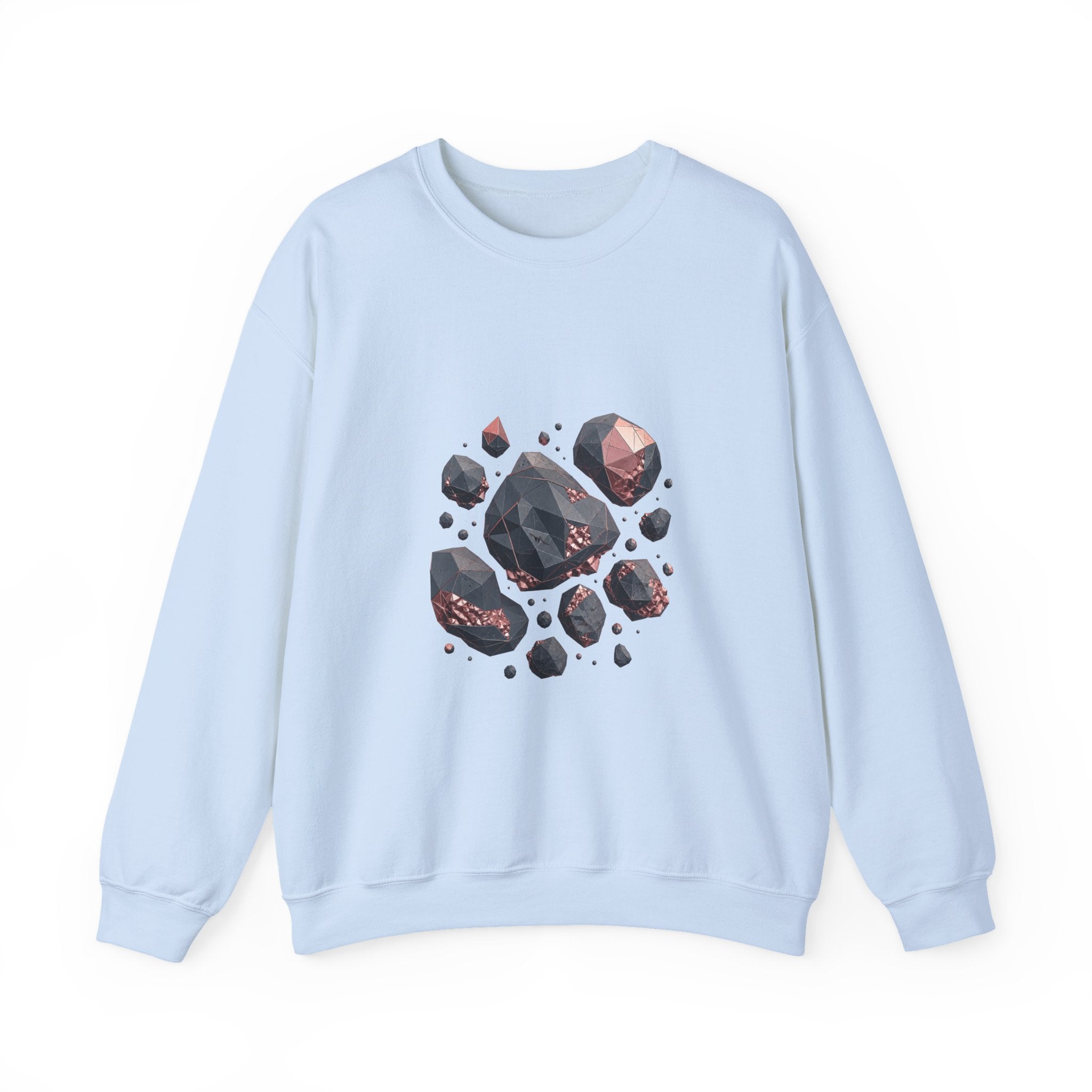 Matching Couple Sweatshirt - Comet & Asteroid Matching Couple Premium Fleece Sweatshirt Geometric Art His Hers Love Gift - Design B