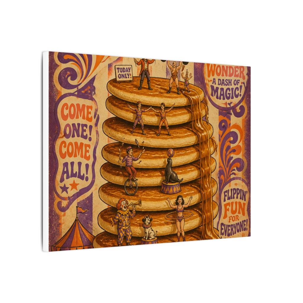 Pancake Stack Platform Wall Art Canvas 24×36 Psychedelic Dining Room Decor Maximalist Print