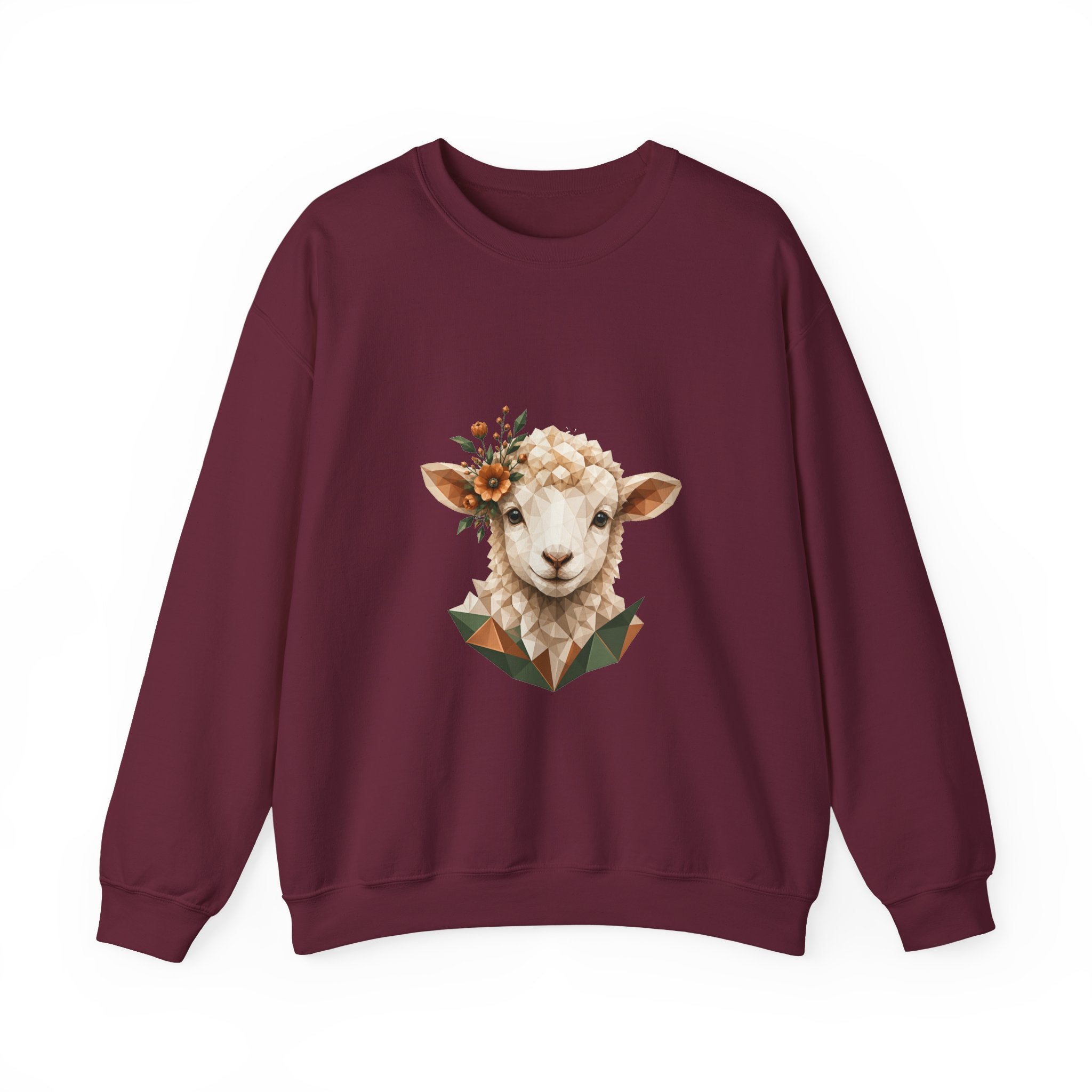 Matching Couple Sweatshirt - Lion & Lamb Matching Couple Comfort Colors Crew Geometric Art His Hers Love Gift - Design B