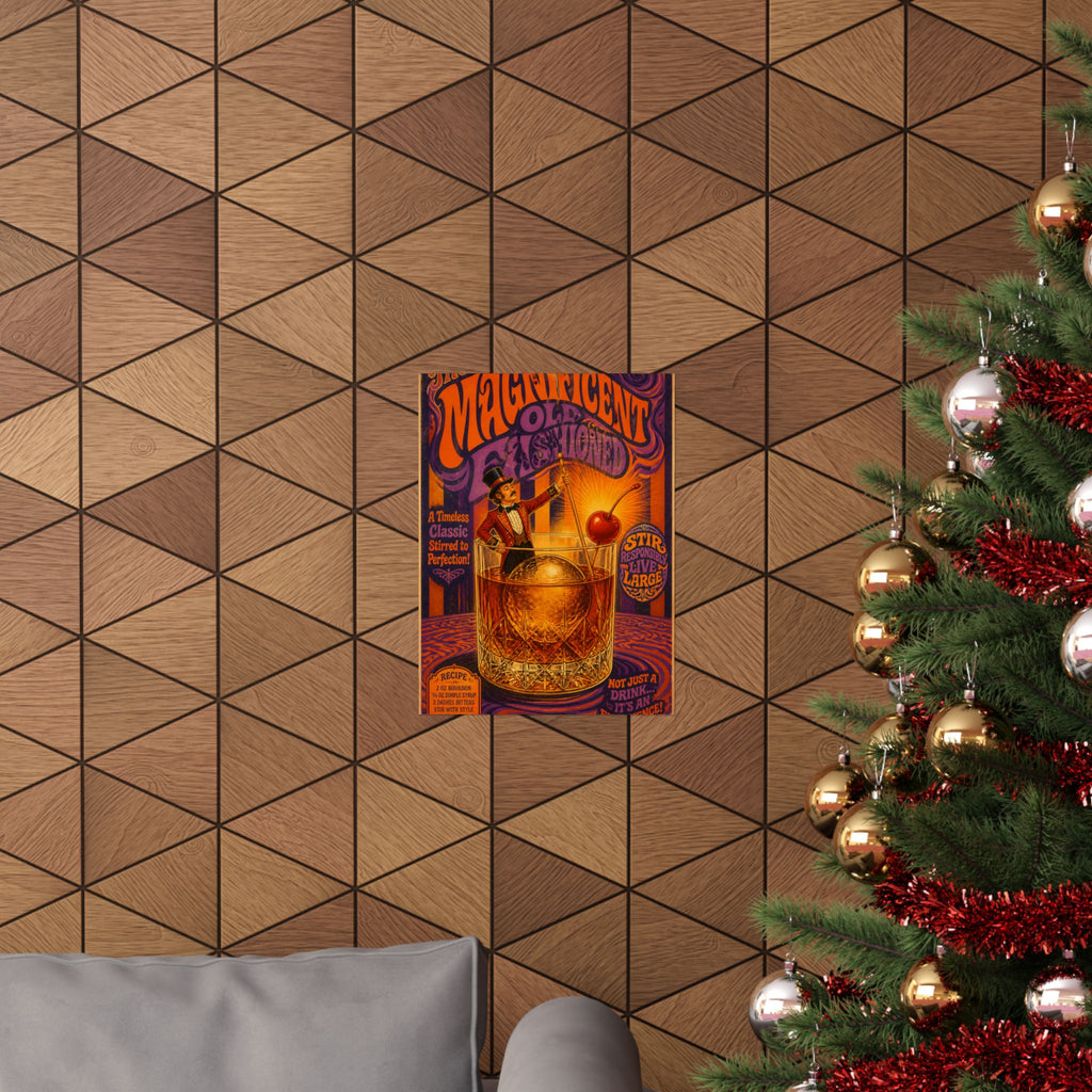Old Fashioned Ringmaster Wall Art Poster 18×24 Psychedelic Cafe Decor Maximalist Print