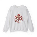Matching Couple Sweatshirt - Eye of Ra & Horus Matching Couple Crewneck Sweatshirt Watercolor Art His Hers Engagement Gift - Design A