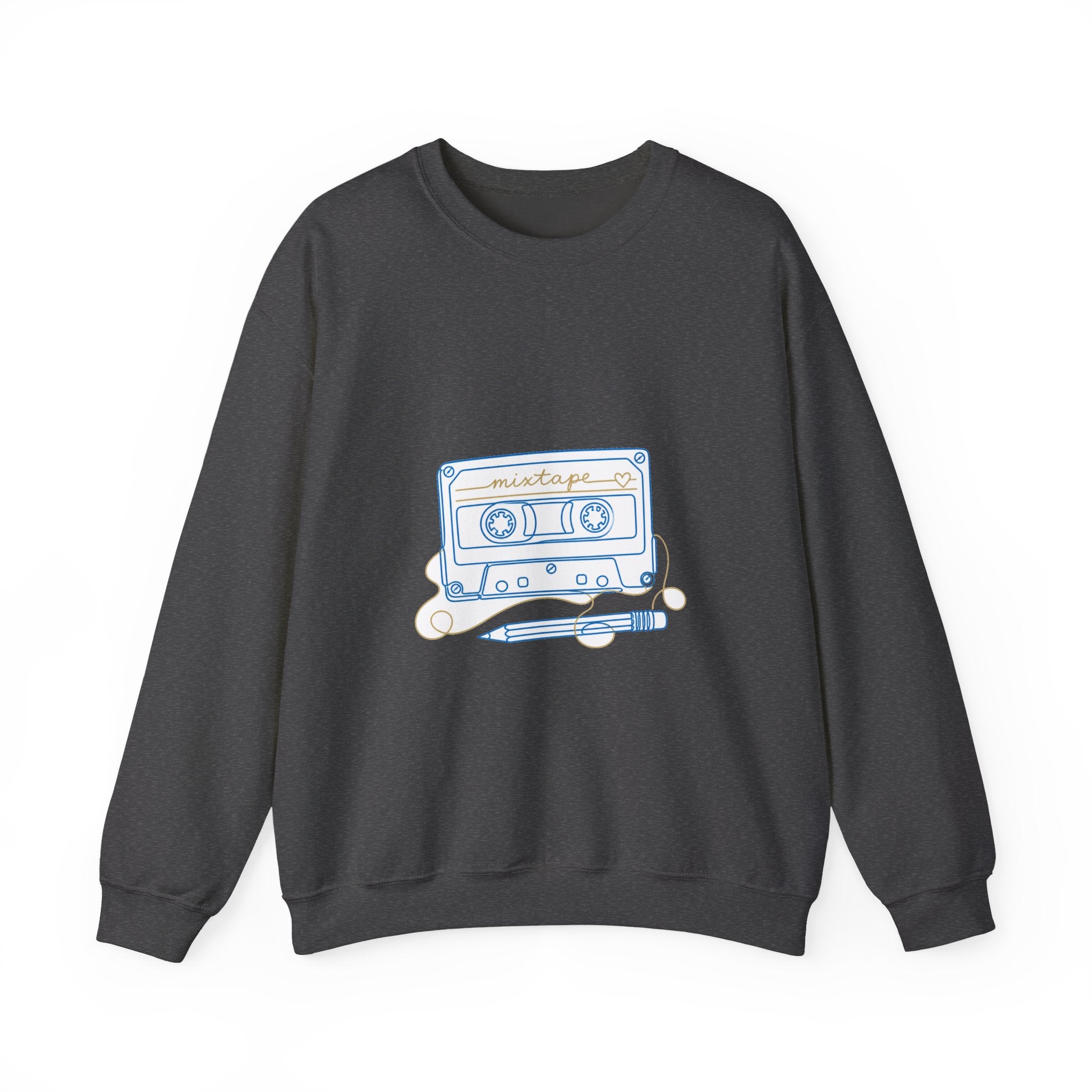 Matching Couple Sweatshirt - Vinyl & Cassette Matching Couple Comfort Colors Crew Minimalist Art His Hers Christmas Gift - Design B