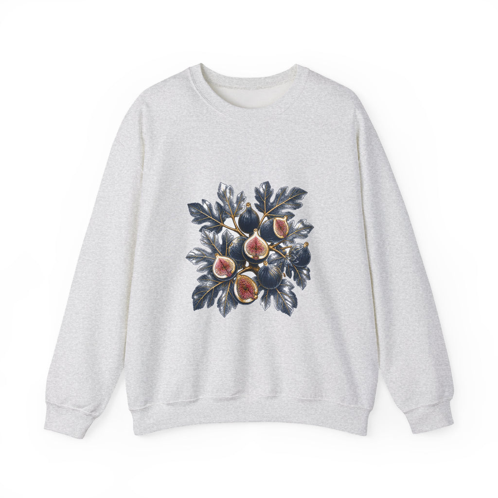 Matching Couple Sweatshirt - Olive Branch & Fig Matching Couple Crewneck Sweatshirt Hand-Drawn Art His Hers Best Friend Gift - Design B