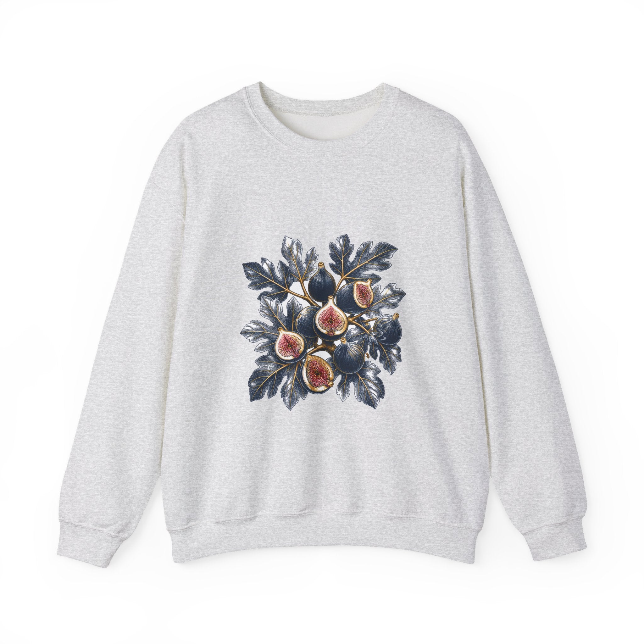 Matching Couple Sweatshirt - Olive Branch & Fig Matching Couple Crewneck Sweatshirt Hand-Drawn Art His Hers Best Friend Gift - Design B