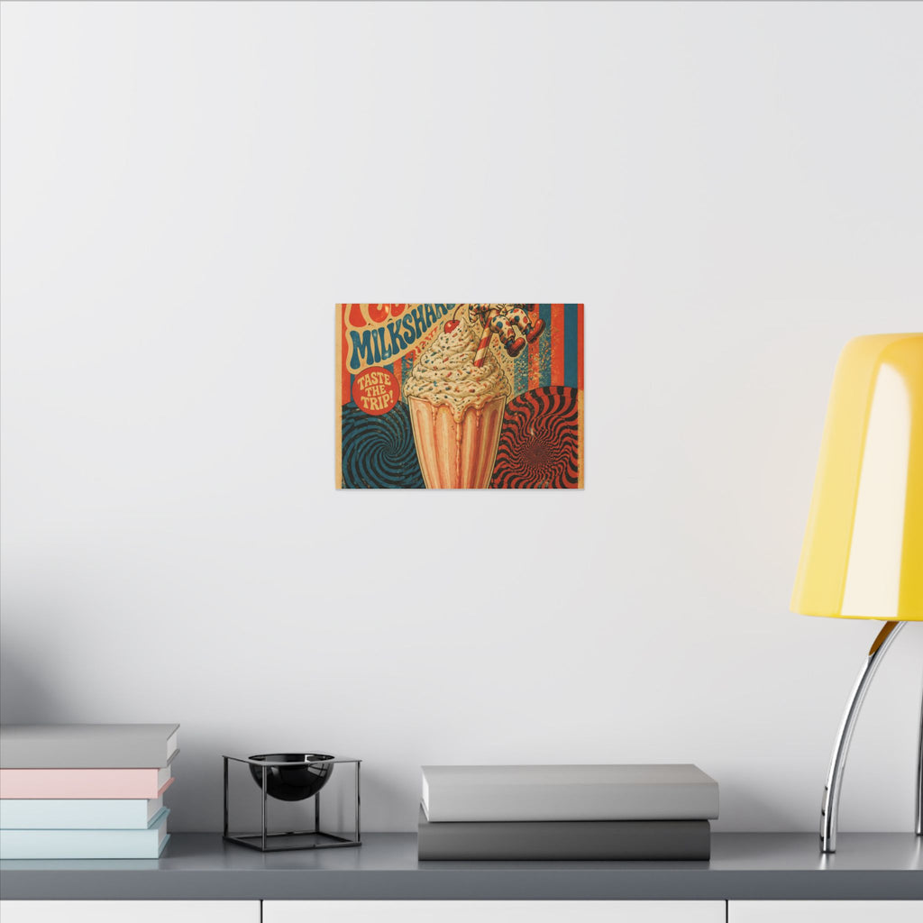 Milkshake Slide Clown Wall Art Canvas 24×36 Psychedelic Dining Room Decor Maximalist Print
