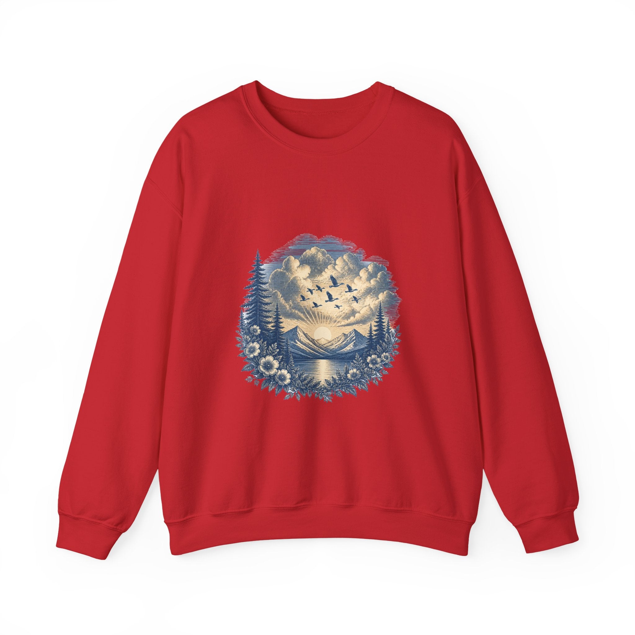 Matching Couple Sweatshirt - Sunrise & Sunset Matching Couple Comfort Colors Crew Vintage Art His Hers Honeymoon Gift - Design B