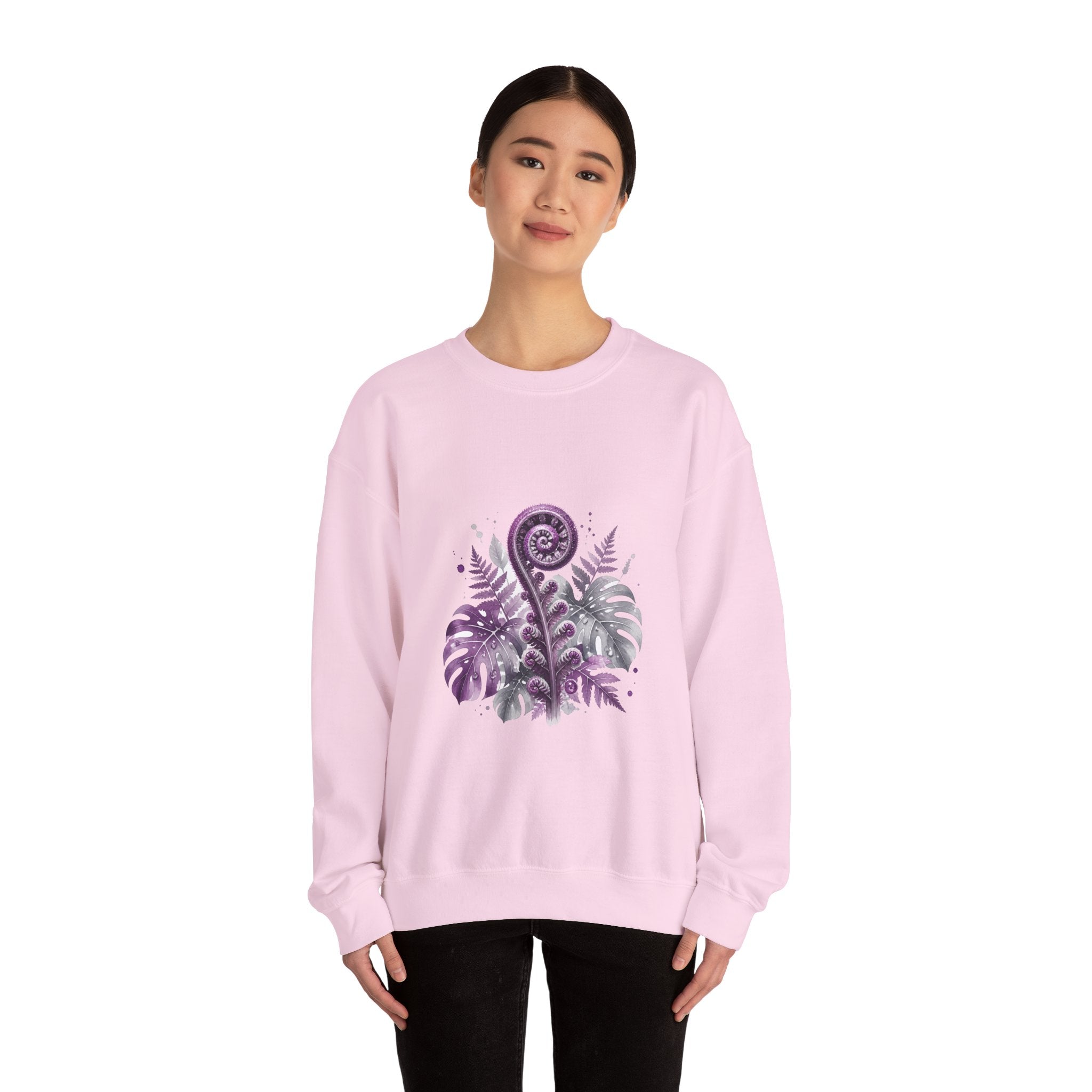 Matching Couple Sweatshirt - Desert & Rainforest Matching Couple Comfort Colors Crew Watercolor Art His Hers Birthday Gift - Design B