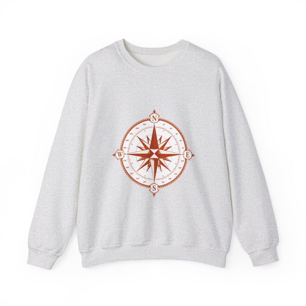 Matching Couple Sweatshirt - Compass North & South Matching Couple Comfort Colors Crew Geometric Art His Hers Love Gift - Design A