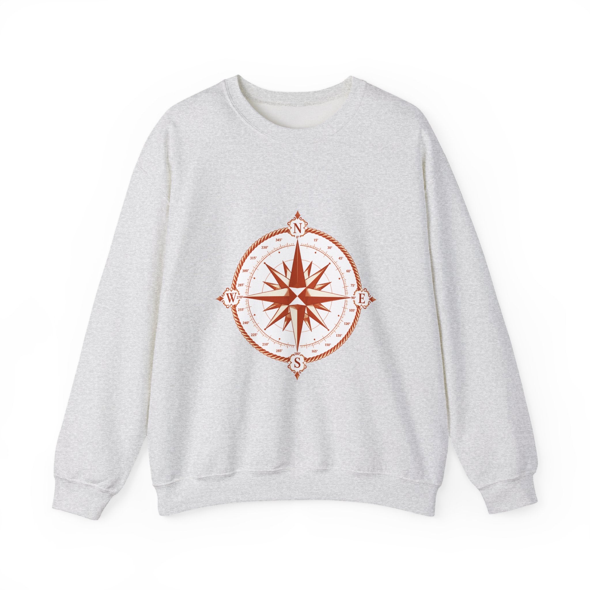 Matching Couple Sweatshirt - Compass North & South Matching Couple Comfort Colors Crew Geometric Art His Hers Love Gift - Design A