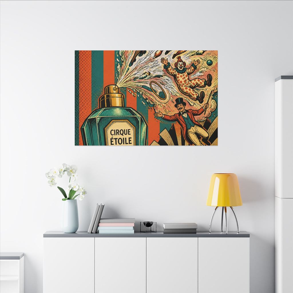 Perfume Bottle Fountain Wall Art Canvas 16×20 Pop Art Living Room Decor Maximalist Print