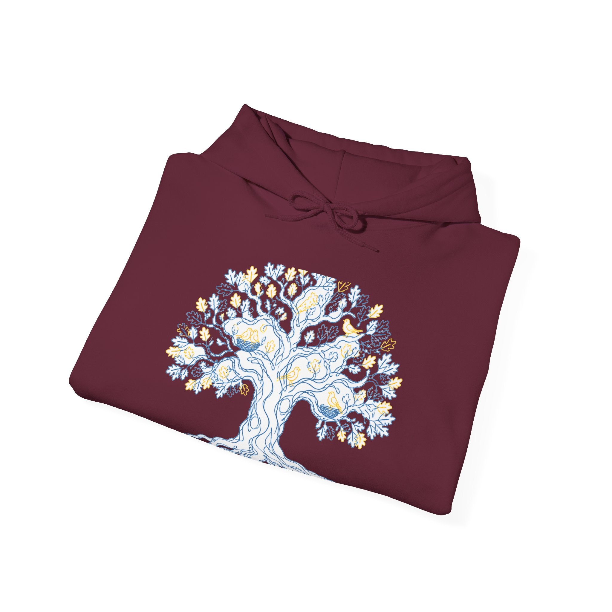 Matching Couple Sweatshirt - Ancient Oak & Deep Roots Matching Couple Hooded Sweatshirt Minimalist Art His Hers Valentine Gift - Design A