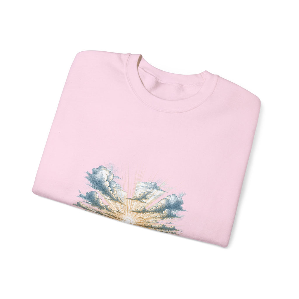 Matching Couple Sweatshirt - Sunrise & Sunset Matching Couple Comfort Colors Crew Hand-Drawn Art His Hers Anniversary Gift - Design A