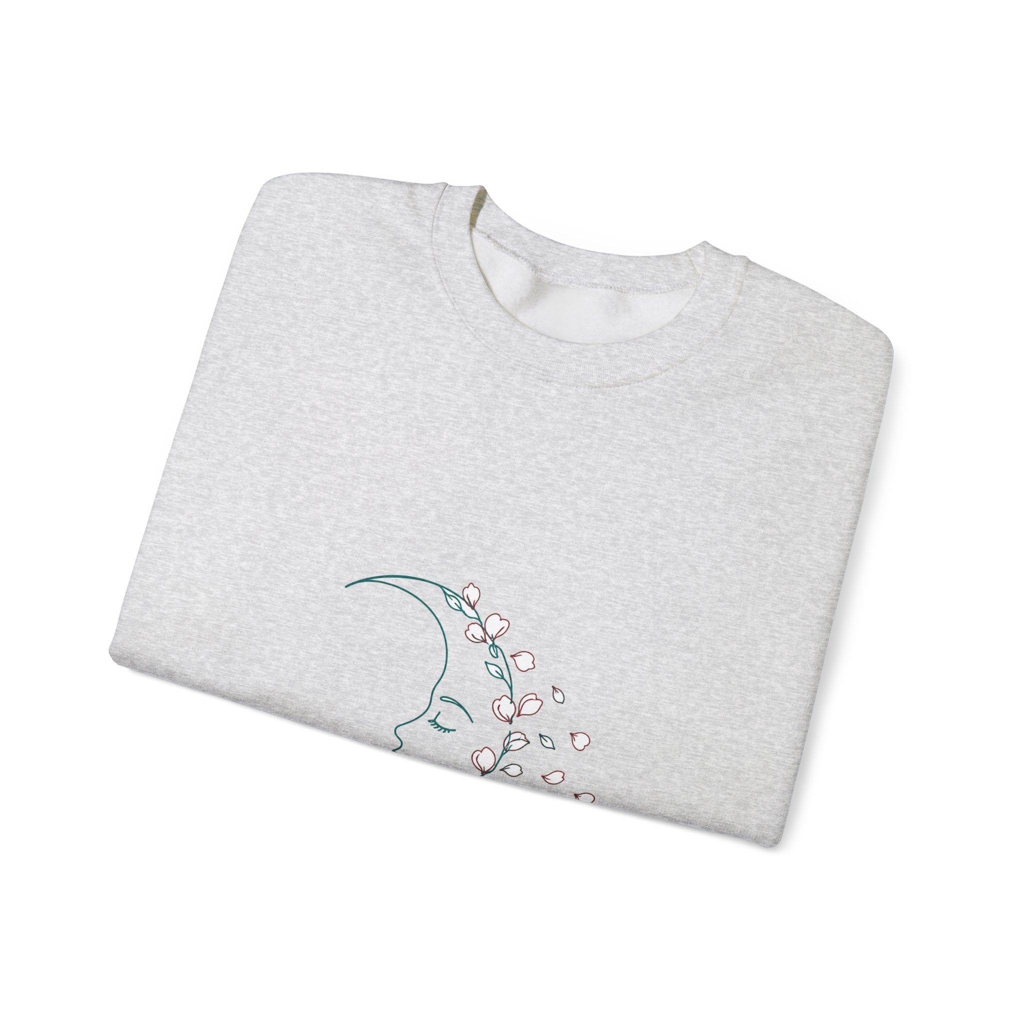 Matching Couple Sweatshirt - Waxing & Waning Moon Matching Couple Premium Fleece Sweatshirt Minimalist Art His Hers Christmas Gift - Design B