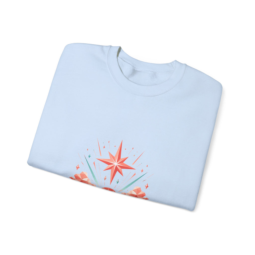 Matching Couple Sweatshirt - Evening & Morning Star Matching Couple Comfort Colors Crew Geometric Art His Hers Love Gift - Design B