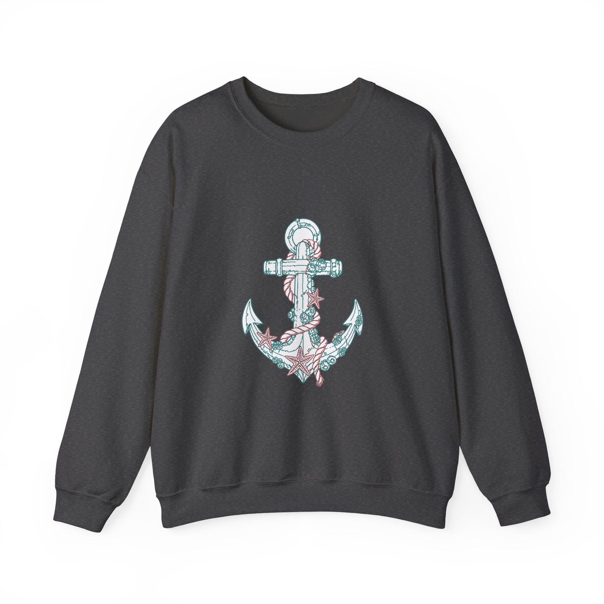 Matching Couple Sweatshirt - Anchor & Sail Matching Couple Comfort Colors Crew Minimalist Art His Hers Christmas Gift - Design A