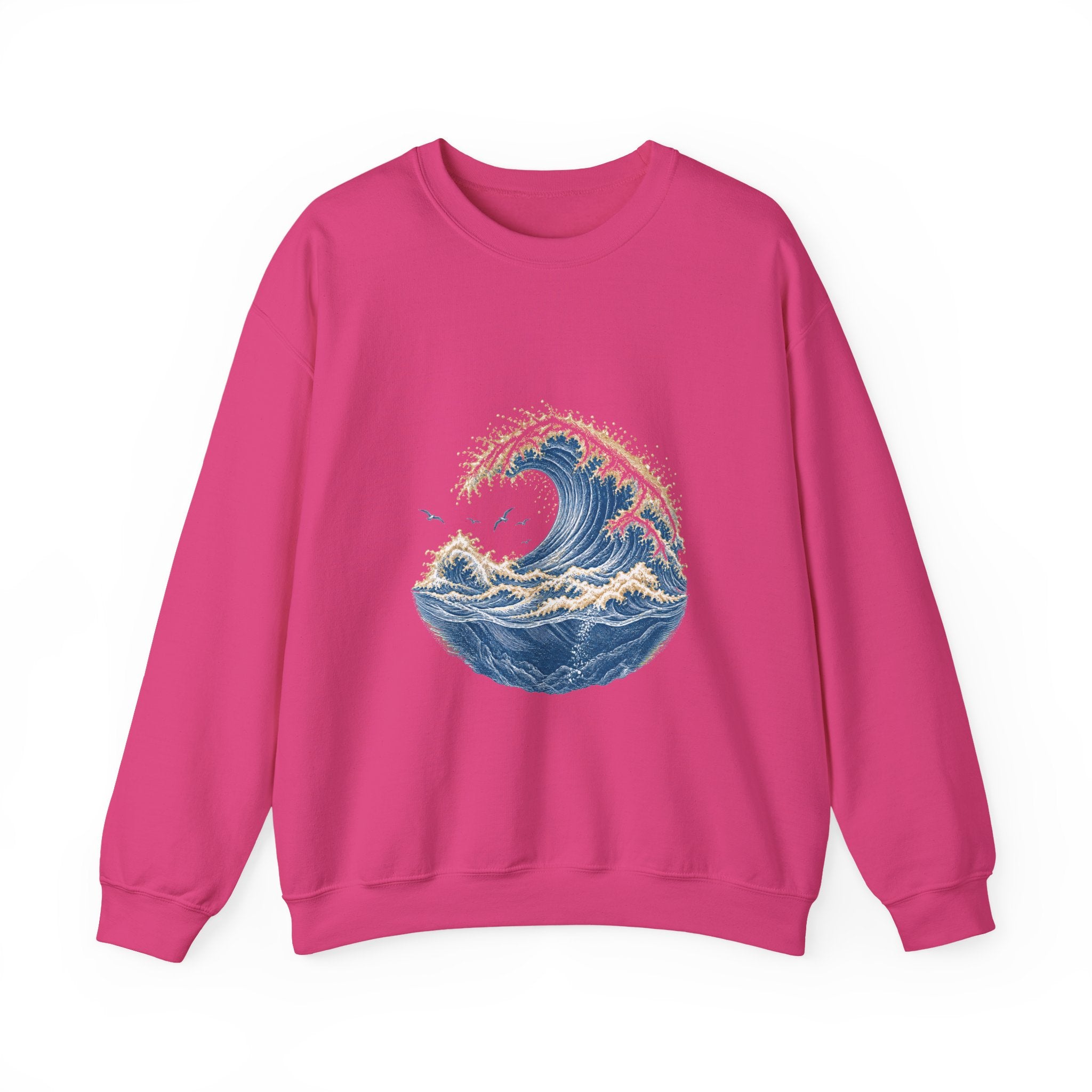 Matching Couple Sweatshirt - Mountain & Ocean Matching Couple Comfort Colors Crew Vintage Art His Hers Honeymoon Gift - Design B