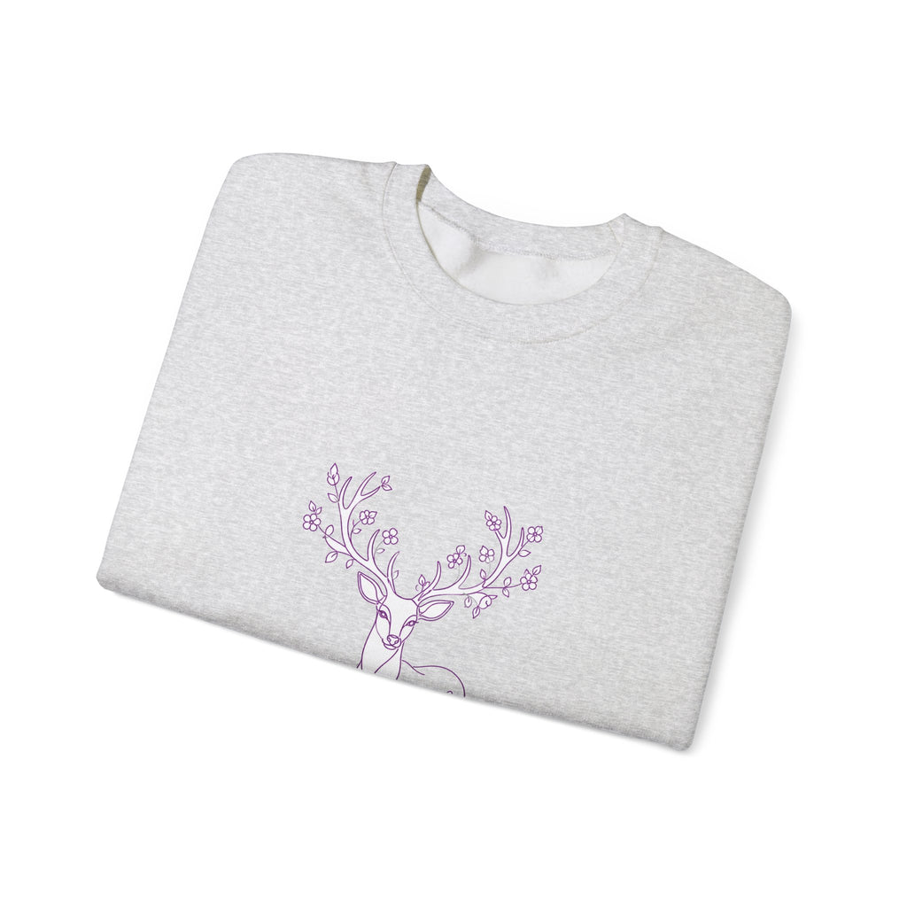 Matching Couple Sweatshirt - Bear & Deer Matching Couple Comfort Colors Crew Minimalist Art His Hers Christmas Gift - Design B