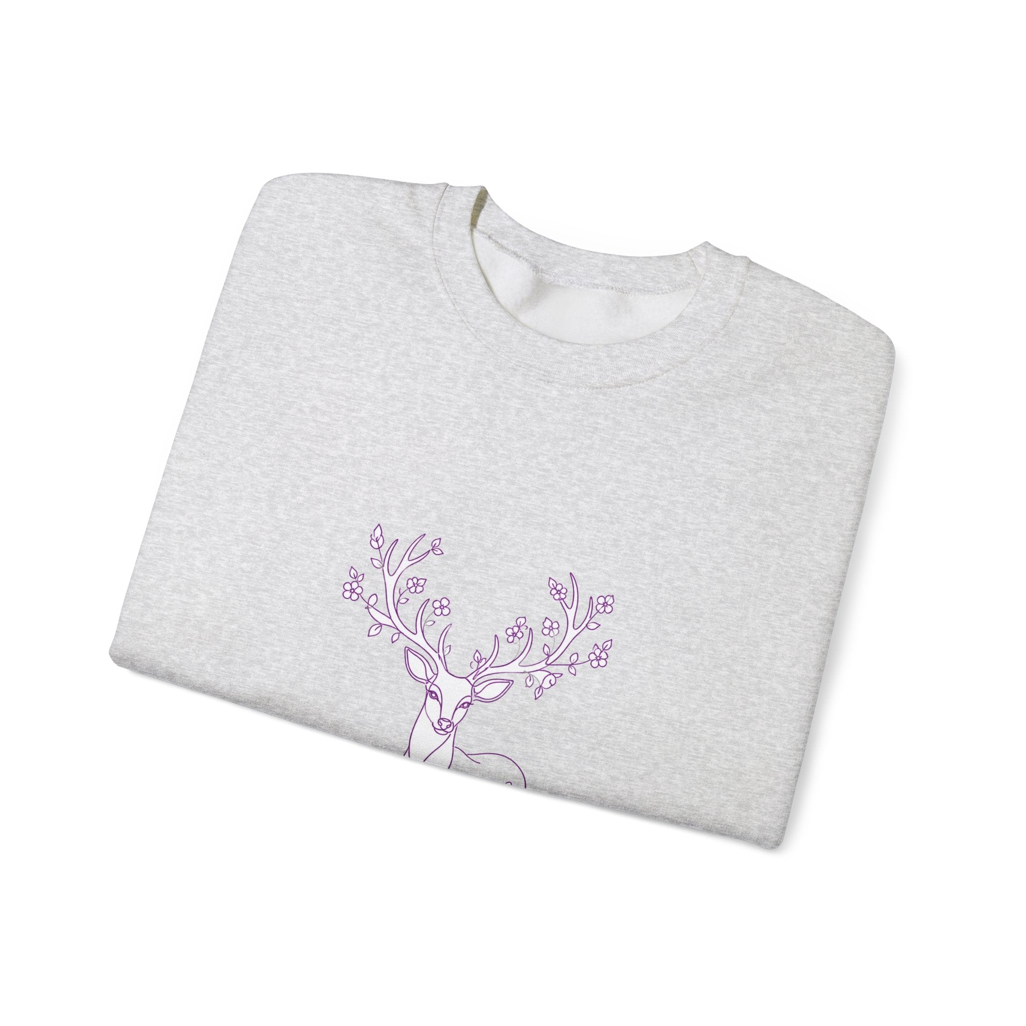 Matching Couple Sweatshirt - Bear & Deer Matching Couple Comfort Colors Crew Minimalist Art His Hers Christmas Gift - Design B